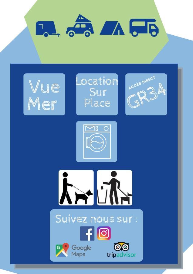 Tente 3 Chambres, Petit Camping Familial Vue Mer Plestin-les-Grèves المظهر الخارجي الصورة